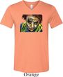 Mens Joker Face Tri Blend V-neck Shirt
