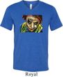 Mens Joker Face Tri Blend V-neck Shirt