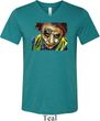 Mens Joker Face Tri Blend V-neck Shirt