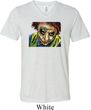 Mens Joker Face Tri Blend V-neck Shirt