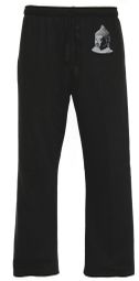 Mens Lightweight Yoga Pants - Buddha Profile - Black