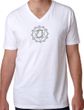 Mens Lightweight Yoga T-shirt - Anahata Chakra V-neck Tee Shirt