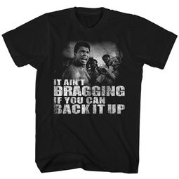 Mens Muhammad Ali DISTRESSED Boxing T-shirt - Black