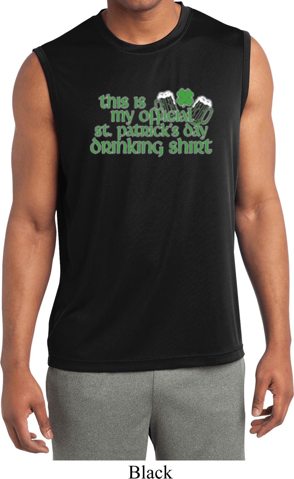 Mens Official Drinking Shirt Sleeveless Moisture Wicking Tee TShirt