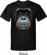 Mens Orangutan Shirt Big Orangutan Face Tall Tee T-Shirt