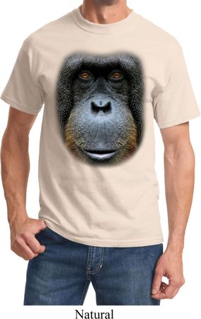 Mens Orangutan Shirt Big Orangutan Face Tee T-Shirt