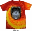 Mens Orangutan Shirt Big Orangutan Face Tie Dye T-shirt