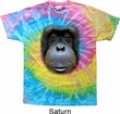 Mens Orangutan Shirt Big Orangutan Face Tie Dye T-shirt