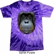 Mens Orangutan Shirt Big Orangutan Face Tie Dye T-shirt