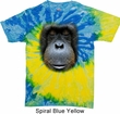 Mens Orangutan Shirt Big Orangutan Face Tie Dye T-shirt