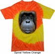 Mens Orangutan Shirt Big Orangutan Face Tie Dye T-shirt