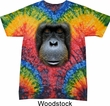 Mens Orangutan Shirt Big Orangutan Face Tie Dye T-shirt