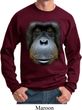 Mens Orangutan Sweatshirt Big Orangutan Face Sweat Shirt