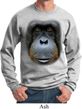 Mens Orangutan Sweatshirt Big Orangutan Face Sweat Shirt