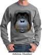 Mens Orangutan Sweatshirt Big Orangutan Face Sweat Shirt