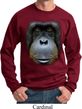 Mens Orangutan Sweatshirt Big Orangutan Face Sweat Shirt