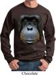 Mens Orangutan Sweatshirt Big Orangutan Face Sweat Shirt