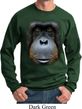 Mens Orangutan Sweatshirt Big Orangutan Face Sweat Shirt