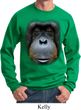 Mens Orangutan Sweatshirt Big Orangutan Face Sweat Shirt