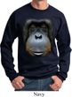 Mens Orangutan Sweatshirt Big Orangutan Face Sweat Shirt