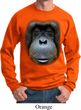 Mens Orangutan Sweatshirt Big Orangutan Face Sweat Shirt