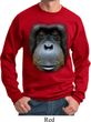 Mens Orangutan Sweatshirt Big Orangutan Face Sweat Shirt