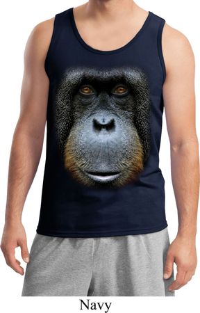 Mens Orangutan Tanktop Big Orangutan Face Tank Top