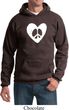 Mens Peace Hoodie Hippie Heart Peace Hoody