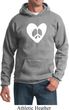 Mens Peace Hoodie Hippie Heart Peace Hoody