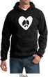 Mens Peace Hoodie Hippie Heart Peace Hoody