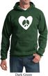 Mens Peace Hoodie Hippie Heart Peace Hoody