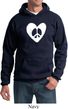 Mens Peace Hoodie Hippie Heart Peace Hoody