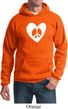 Mens Peace Hoodie Hippie Heart Peace Hoody