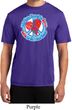 Mens Peace Shirt All You Need is Love Moisture Wicking Tee