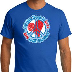 Mens Peace Shirt All You Need is Love Organic Tee T-Shirt