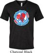 Mens Peace Shirt All You Need is Love Tri Blend V-neck Tee