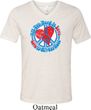 Mens Peace Shirt All You Need is Love Tri Blend V-neck Tee