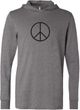 Mens Peace Shirt Basic Peace Black Lightweight Hoodie Tee