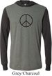 Mens Peace Shirt Basic Peace Black Lightweight Hoodie Tee