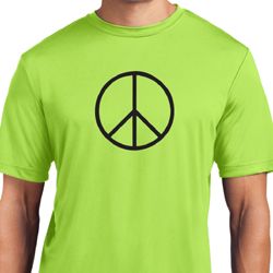 Mens Peace Shirt Basic Peace Black Moisture Wicking Tee