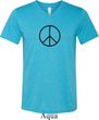 Mens Peace Shirt Basic Peace Black Tri Blend V-neck Tee