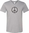 Mens Peace Shirt Basic Peace Black Tri Blend V-neck Tee