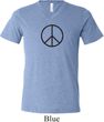Mens Peace Shirt Basic Peace Black Tri Blend V-neck Tee