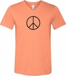 Mens Peace Shirt Basic Peace Black Tri Blend V-neck Tee