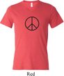 Mens Peace Shirt Basic Peace Black Tri Blend V-neck Tee
