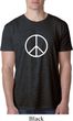 Mens Peace Shirt Basic Peace White Burnout Tee T-Shirt