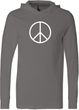 Mens Peace Shirt Basic Peace White Lightweight Hoodie Tee