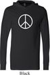 Mens Peace Shirt Basic Peace White Lightweight Hoodie Tee