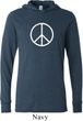 Mens Peace Shirt Basic Peace White Lightweight Hoodie Tee