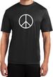 Mens Peace Shirt Basic Peace White Moisture Wicking Tee
